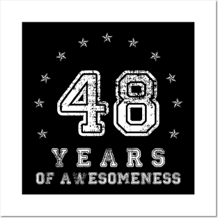 Vintage 48 years of awesomeness Posters and Art